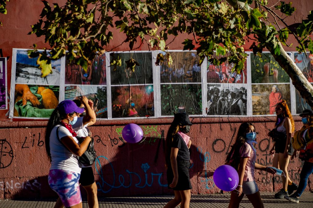Las fotos de las manifestaciones del 8M en Santiago de Chile
